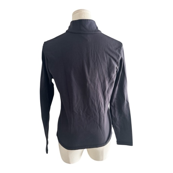 NILS 1/4 Zip Black Long Sleeve Top Jacket Stretchy Size M Winter Warm Layer Snow - Picture 3 of 6